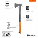 Siekiera BRADAS uniwersalna 1250g Fiberglass PROF