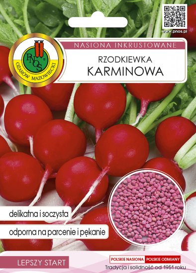 Rzodkiewka Karminowa okrągła nasiona zaprawiane 10g PNOS - Kliknij na obrazek aby go zamknąć