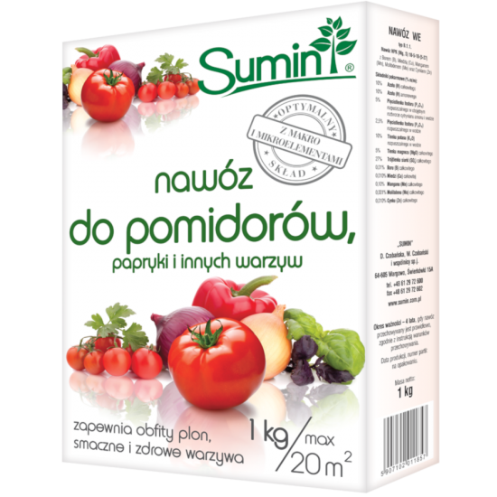 Nawóz POMIDOR PAPRYKA granulowany SUMIN do pomidorów pomidora i papryki 1kg - Kliknij na obrazek aby go zamknąć