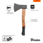 Siekiera BRADAS uniwersalna 1000g Wood bukowe