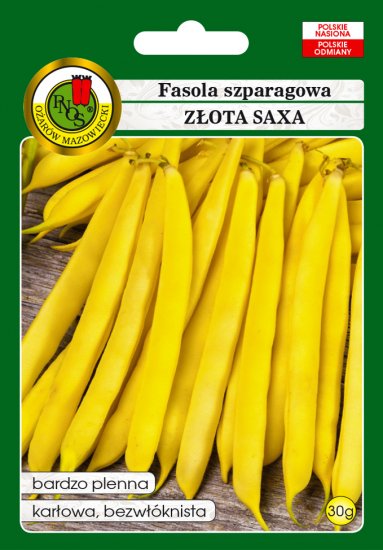 Fasola szparagowa żółta karłowa Złota Saxa nasiona 30g PNOS - Kliknij na obrazek aby go zamknąć