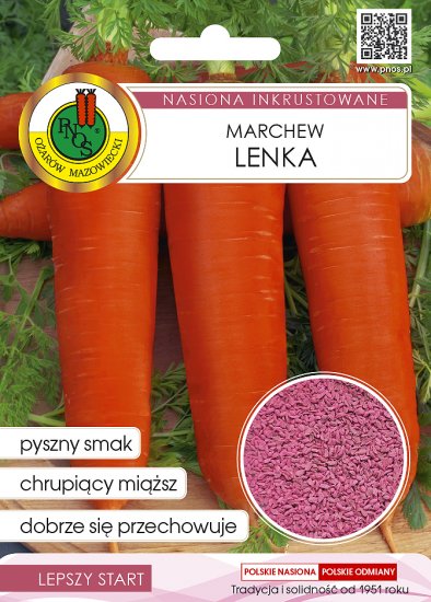 Marchew Lenka zaprawiana nasiona 5g PNOS - Kliknij na obrazek aby go zamknąć