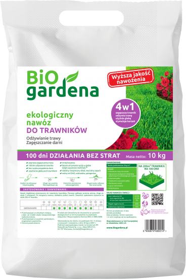 BiOgardena Nawóz do Trawy Trawnikach 100% BIO na 100dni 10kg - Kliknij na obrazek aby go zamknąć