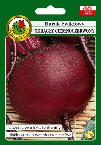 Burak Ciemnoczerwony Okrągły nasiona 20g PNOS - Kliknij na obrazek aby go zamknąć