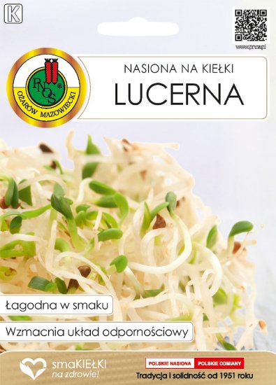 Nasiona na kiełki Lucerna PNOS 100g - Kliknij na obrazek aby go zamknąć