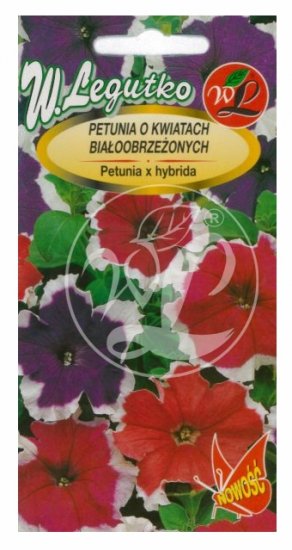 Petunia o kwiatach białobrzeżonych MIX nasiona 0,01g LEGUTKO - Kliknij na obrazek aby go zamknąć