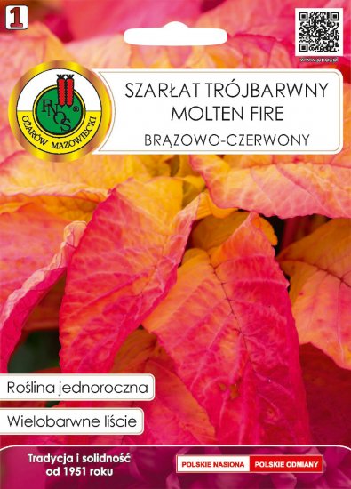 Szarłat trójbarwny Molten Fire nasiona 0,3g PNOS - Kliknij na obrazek aby go zamknąć
