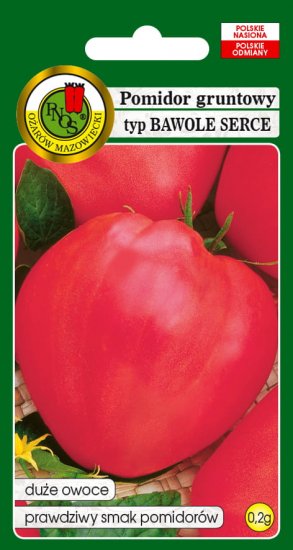 Pomidor Oxheart typ Bawole Serce malinowy gruntowy nasiona 0,2g PNOS - Kliknij na obrazek aby go zamknąć