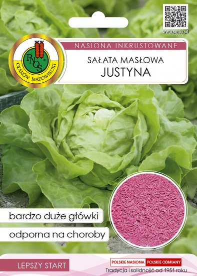 Sałata masłowa Justyna nasiona zaprawiane 1g PNOS - Kliknij na obrazek aby go zamknąć