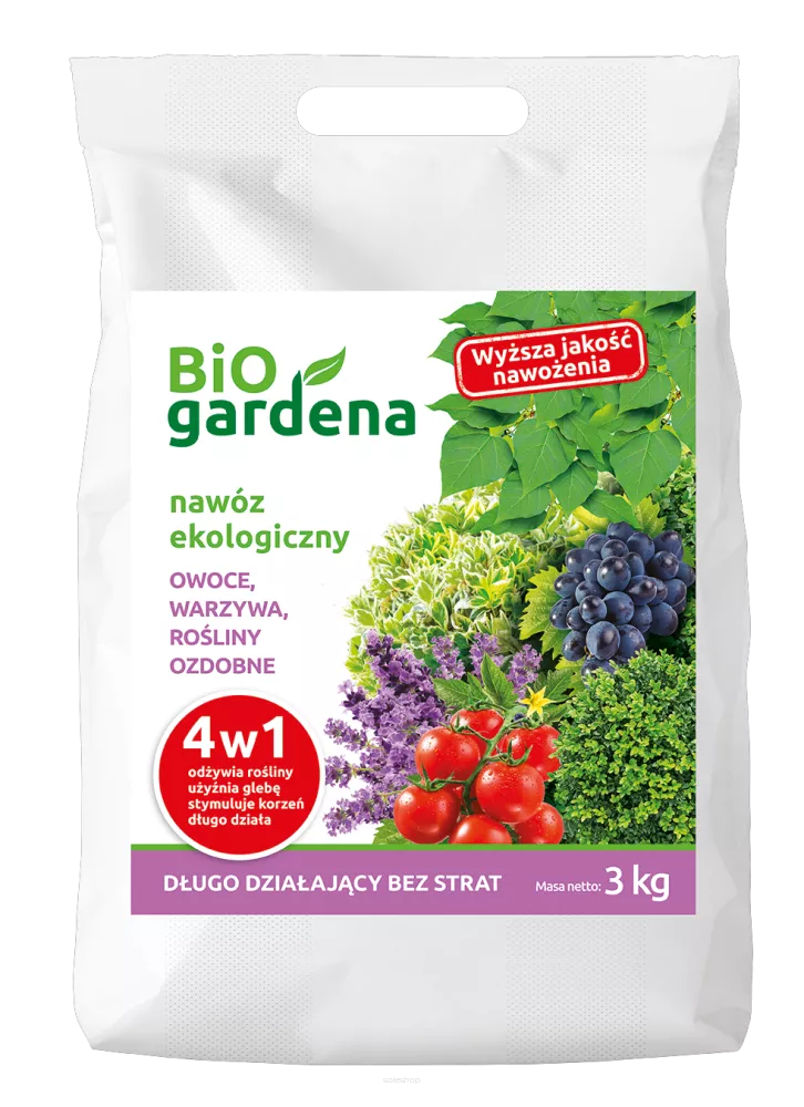 BiOgardena EKO Nawóz do Warzyw Owoców Roślin Ozdobnych 3kg 100% ORGANICZNY