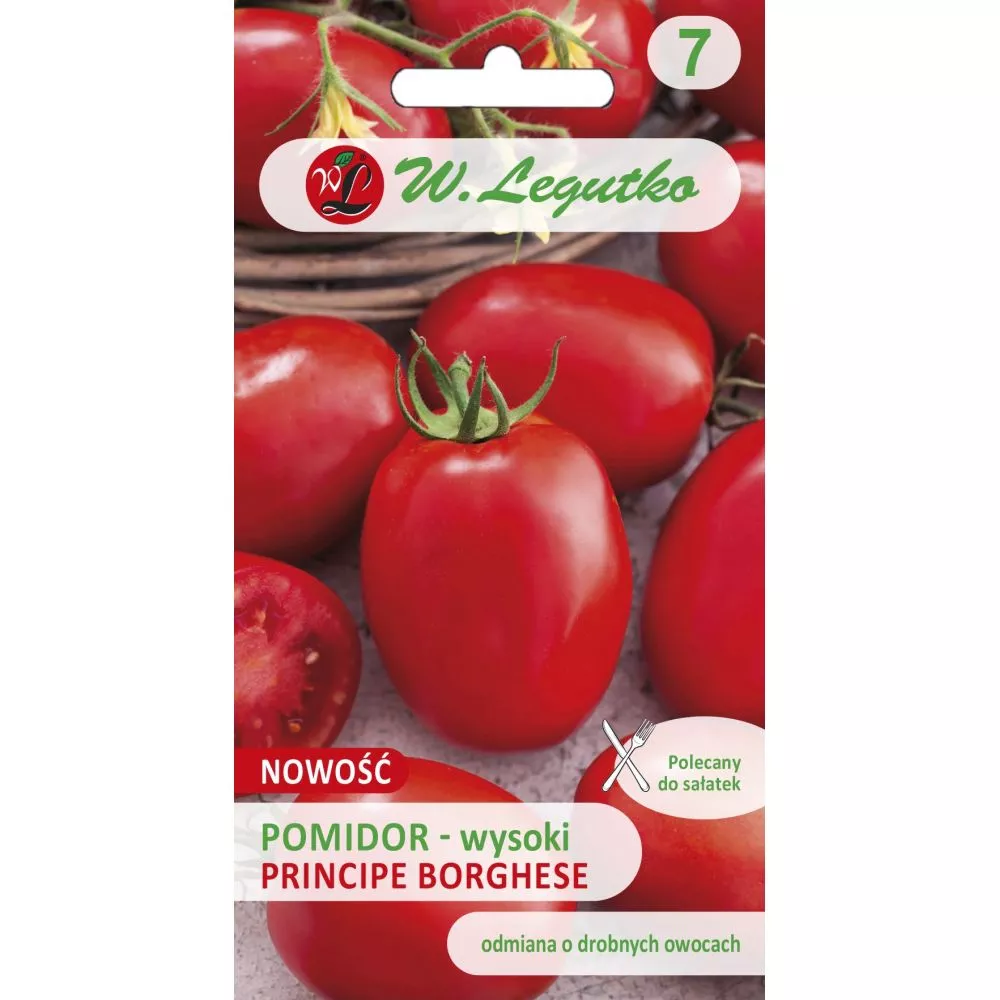Pomidor Principe Borghese koktajlowy na balkon i taras nasiona 0,3g LEGUTKO